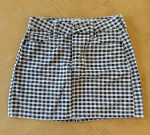 PacSun Black and White Gingham Mini Skirt thumbnail 1