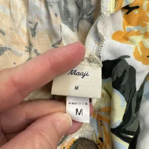 Maaji‎ Women's Short Dress Floral Tropical Size Medium Layered Ruffle thumbnail 5