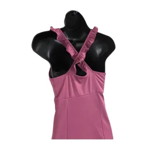 Sincerely Jules pink ruffle strap built-in bodysuit‎ active tennis dress size M thumbnail 7