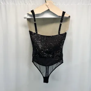 Intimately Free People Corset S Sparks Fly Shimmery Sequin Bodysuit Rocker Glam thumbnail 4