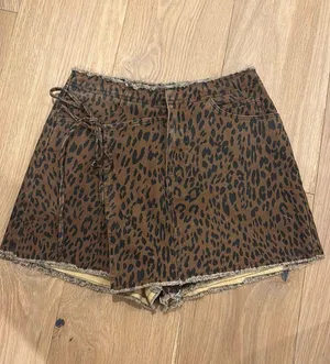 Cheetah Denim Skort Brown thumbnail 1