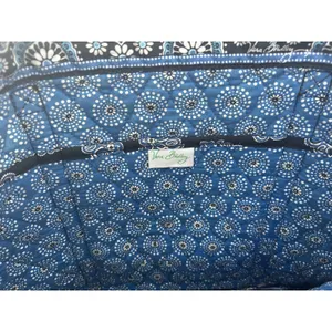 Vera Bradley Tote Bag Womens Large Blue Night and Day Quilted Cotton Excellent thumbnail 12