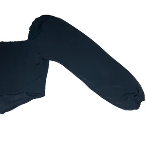 Abercrombie‎ & Fitch Sweetheart Long Sleeve Cropped Corset Top XS Black EUC thumbnail 5
