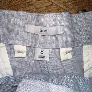Gap khaki blue front linen cotton flat front size 8 shorts thumbnail 4
