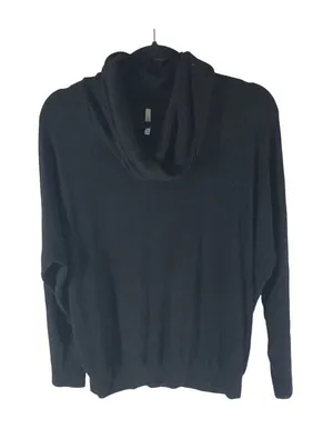 Z Supply Womens Lightweight Cowl Neck Dolman Sleeve Gathered Waist Black S thumbnail 1
