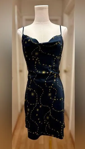 Urban Outfitters celestial slip dress sz M thumbnail 1