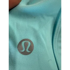 Lululemon Women Turquoise Blue Racerback High Neck Shelf Bra Tank Top 4033 thumbnail 5
