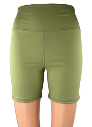 WeWoreWhat Green High Waisted Yoga Workout Running Athletic Biker Shorts Size S thumbnail 1