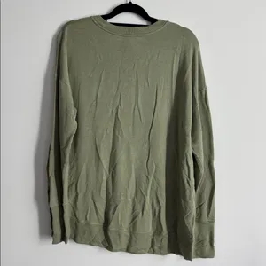 Athleta Olive Crew Neck Sweatshirt Size L thumbnail 6