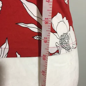 Express NWOT Red White Floral Smocked Halter Top thumbnail 7