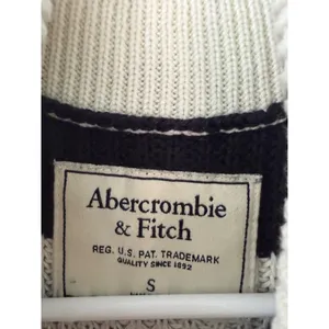 Abercrombie & Fitch Sz S Chunky Turtleneck Striped Sleeveless Knit Sweater Cozy thumbnail 5