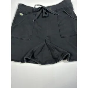 Lacoste Women's Black Sweatshirt Cotton Y2K Mini Skirt‎ Comfy Cute Size 34 Small thumbnail 4