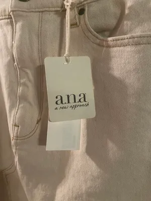NWT A.NA women's Jean skirt size 6 Color Beige thumbnail 4