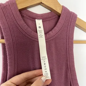 Lululemon pink tank top workout women's size 4 modal and elastane lightweight thumbnail 3