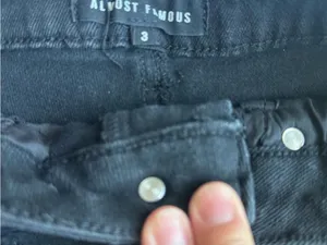 Almost Famous Black Distressed Frayed Denim Shorts thumbnail 5