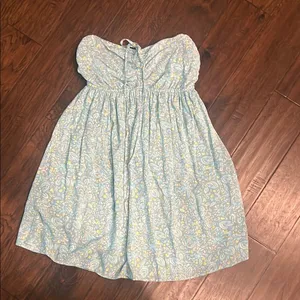 Roxy Strapless Blue and White Sundress thumbnail 1