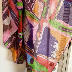 Colorful scarf/ Sarong Purple Size L thumbnail 2