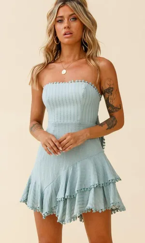 Selfie Leslie Strapless Mini Dress thumbnail 1