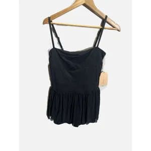 Blogilates Barre Romper Black Activewear Yoga Stretch Flirty Skirted‎ Bodysuit L thumbnail 3