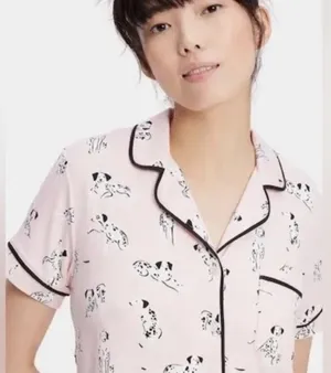 Kate Spade Women's Sz LRG Dalmations Dogs Pajama Top Sleepwear thumbnail 1