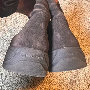 Lands' End Suede Winter Boots Quilted Warm Casual Ankle‎ Booties Size 9 thumbnail 3