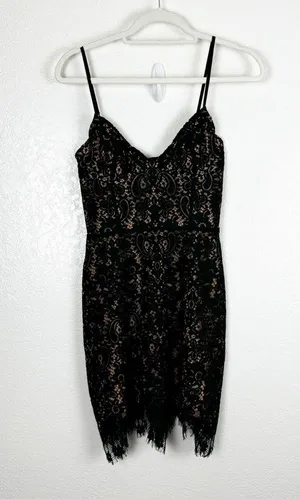 For Love & Lemons Vika Lace Mini Dress in Black Size Small thumbnail 6