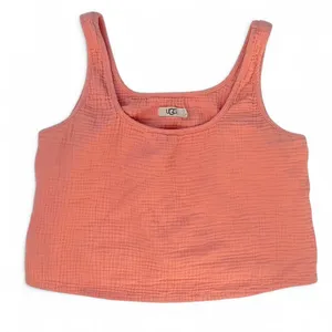 UGG Cinthia Coral Peach Cotton Gauze Crop Tank thumbnail 1