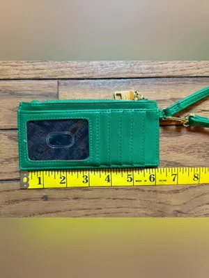 Steve Madden Green Wristlet Wallet ID Window Card Case Organizer Small Pouch thumbnail 10