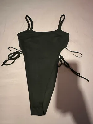 Princess Polly Black  High-Leg Bodysuit thumbnail 4