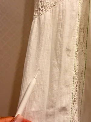 Free People Hi Hello White Cotton Smocked Strapless Lace Trim Midi Dress Size M thumbnail 7