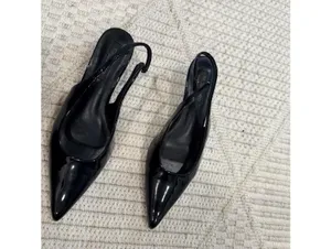 Tony Bianco Catie Slingback Pumps in Black Patent thumbnail 3