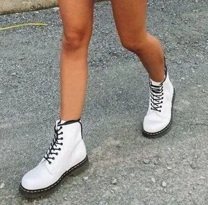 Dr. Martens White 1490 Leather Lace Up Boots thumbnail 1
