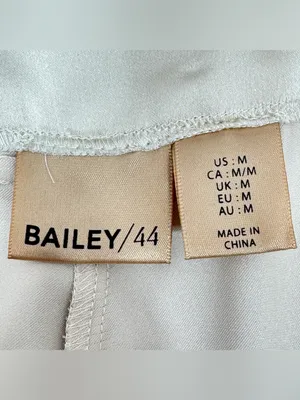 Bailey 44 Satin Cargo Pants Trousers Cream Medium High Waist Ankle Tapered thumbnail 8