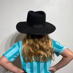 Lack of Color Black Australian Wool Rancher Hat Wide Brim Sz M thumbnail 11