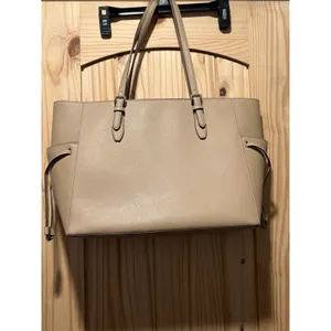 Michael‎ Kors Voyager Tote Womens Large Beige Saffiano Leather Shoulder Bag thumbnail 4