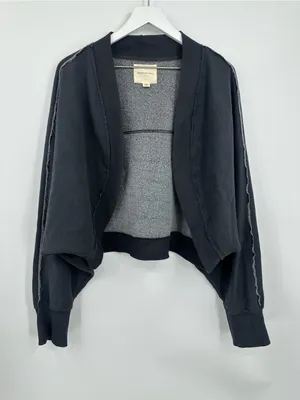 American Eagle Cropped Sweatshirt Cardigan Size 2XL Oversized Loungewear thumbnail 10
