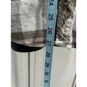 Maurices Tan/Cream Long Sleeve Flannel Shirt Plaid Size Small‎ Button Up Pockets thumbnail 3