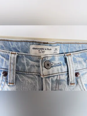 Abercrombie & Fitch The Baggy Low Rise Jeans 24 / 00 Light Wash Y2K 90s Regular thumbnail 5