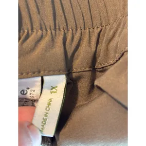 Nautile Olive Brown Athletic Pull On Zipper Ankle Pants Plus Size 1X thumbnail 8