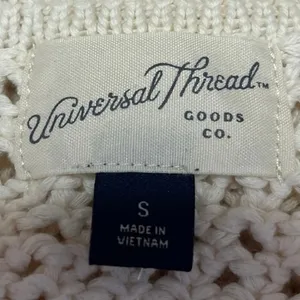 Universal Thread White Crochet Knit Sleeveless Pullover Crop Tank Top Cover Up S thumbnail 3