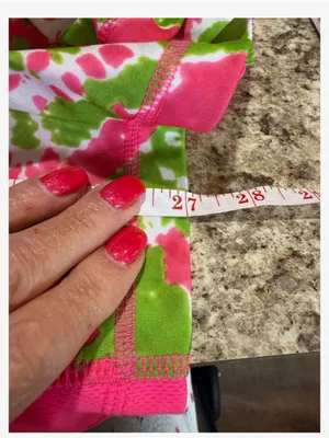 Women's Tie-Dye Scoop Neck Tank Top in Pink and Green thumbnail 4