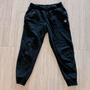 Fila black jogger | fleece cuffed sweatpants | size m thumbnail 1