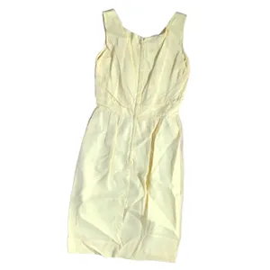 ILGWU pale yellow three piece dress 60 70 small medium lace hair pics thumbnail 3