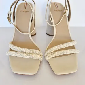 Sam Edelman Women's Ivory Kia Sandal Nappa Beaded Heels US 10‎ thumbnail 9
