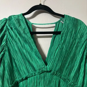 Anthropologie Asymmetrical Green Dress thumbnail 3