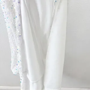 Sophia Thomas White Sequin Open Back Cut Out Prom Bridal Glam Maxi Gown Dress thumbnail 8