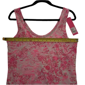 Lilly Pulitzer Newberri Tank Dress Peony Pink Seaside Scene Size Medium thumbnail 8