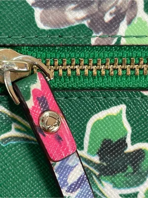 Kate Spade Grant Street Stacy Floral Bloom Green Bi-Fold Organizer Wallet Purse thumbnail 5