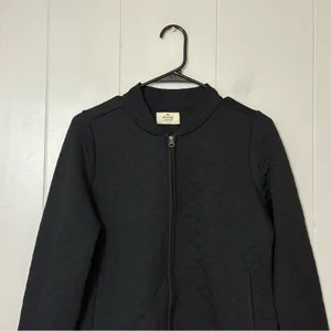 Marine Layer Corbet Quilted Bomber Jacket Black Size M Lightweight Zip Up thumbnail 8