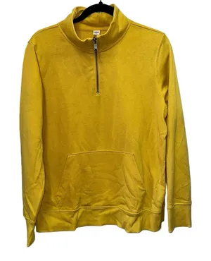 Old Navy Sunflower Gold Quarter‎ Zip Pullover Medium Cozy Casual Sweatshirt thumbnail 1